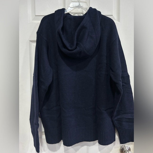 Patagonia Men's Large Recycled Wool-Blend Sweater Hoody Hoodie New Navy NWT - Picture 3 of 12